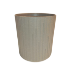 Vaso de Planta Médio em Madeira|Plástico 19,8x17,6cm Cinza Sustentável Cinza Petra Tronco Evo Design